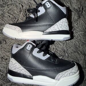 Toddler Air Jordan 3 Retro Black Cement Size 6C - Excellent Condition